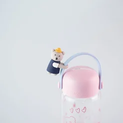 Borraccia In Vetro Little Bear Rosa (400Ml)